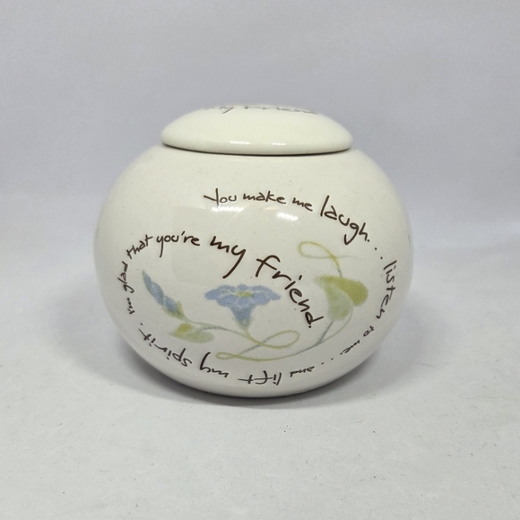 Carson Other - LIFE IS A CIRCLE Carson Round Tealight Candle Holder & Lid  Live Laugh Love